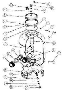 Corona 500 unterer Wasserverteiler, 8 x 3/4“