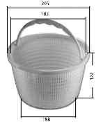 Astral Skimmerkorb Siebkorb mit Griff für Skimmer 17.5