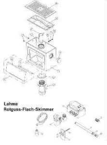 Fitstar Skimmerkorb Siebkorb 280 x 130 x 25 mm mit Griff...