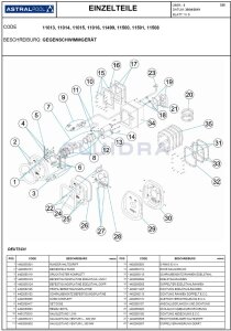 Saug- bzw. Druckrohr für Swim-tec Astral-Jet