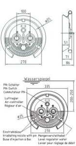 Niro-V4A Blende für Armatur für Taifun-Duo-Jet...