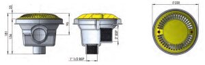 Astralpool ABS Bodenablauf rund Ø200mm Antiwirbeldeckel für Beton- Fliesenbecken