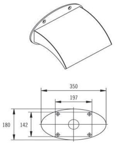 Wasserfall zur Wandmontage oval