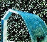 Schwalldusche Fluidra aus V4A Edelstahl weiß