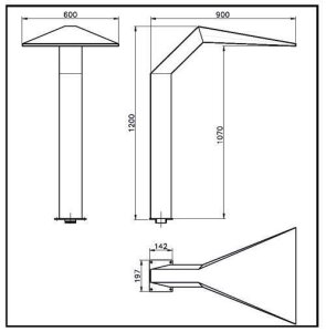 Schwalldusche Fluidra aus V4A Edelstahl weiß