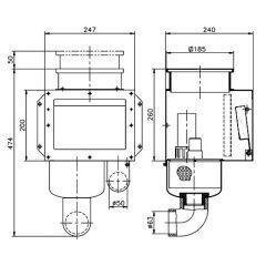 Fliesenabdeckung für Edelstahlskimmer A-100 A-101 A-110 A-200 A-203