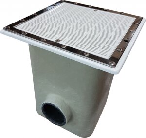 Ablauf aus glasfaserverstärktem Polyester 515 mm x...