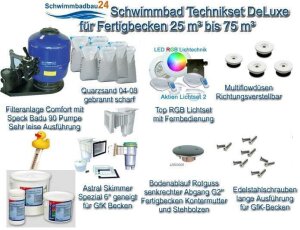 Schwimmbad Technikset DeLuxe für Fertigbecken