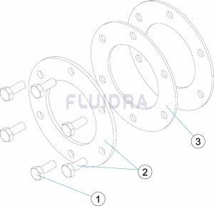 Astral Flanschsatz inkl. Schrauben und Dichtungen Edelstahl