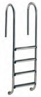 Astral Einbauleiter Spezial 4 Stufen extra enge Holmausladung für Styropor-Becken