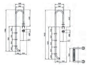 Astral Einbauleiter Spezial 4 Stufen extra enge...