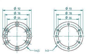 FITSTAR Flanschsatz f. Einbausatz Massageanlage Standard...