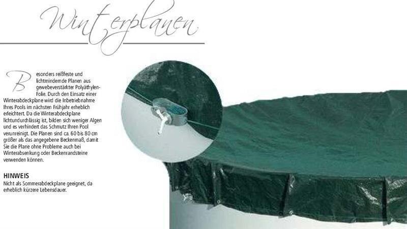 Trend Pool Winter Abdeckplane Rechteck Schwimmbad PEB