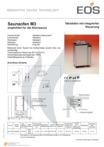 EOS Saunaofen M3 Edelstahl-blank 3 kW
