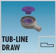 LUX ELEMENTS TUB-LINE BA-W Bodenablauf-Stutzen DN 50 waagerecht ohne Geruchverschluss