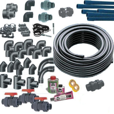 Profiset 2 PVC Fittinge Schwimmbad Verrohrung 63 mm Fittingset