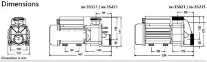 Massagepumpe HA 350 0.55 kW schwarz selbstentleerend 220-240V 50Hz Whirlpool Pumpe pneumatic