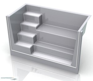 BALI Sunset Pool Rechteckbecken Set EPS 40 Komplettset