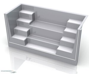 BALI Sunset Pool Rechteckbecken Set EPS 40 Komplettset