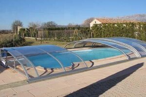 VÖROKA Flair Schwimmbad Überdachung B: 4,75m x L: 9,64m H: ca. 0,85m