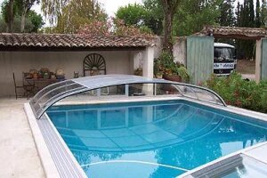 VÖROKA Flair Schwimmbad Überdachung B: 4,75m x L: 9,64m H: ca. 0,85m