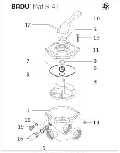 Speck Oberteil für Badumat R41 Mehrwegeventil 1 1/2...