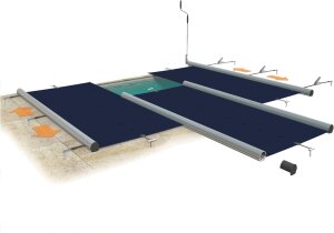 WALU Pool Eve Rollschutzabdeckung Maßanfertigung Sonderform + Überlaufrinne pro m²