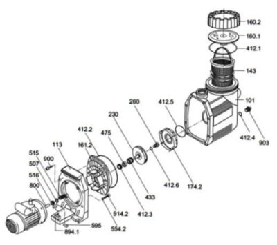 Speck Gleitringdichtung Badu Teil 433 Salzwasserpumpen