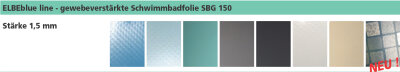 Elbtal Elbe Pool Surface SBG 150 Classic 1,5 mm 1,65m x 25m 41,25 m² Rolle
