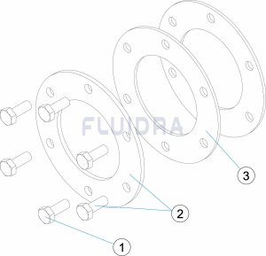Flanschsatz inkl. Schrauben und Dichtungen Kunststoff ABS...