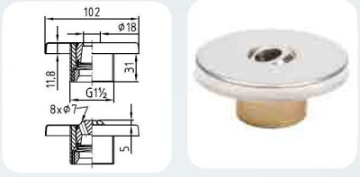 FITSTAR Massagedüse G1½ mit Lenkstrahldüse