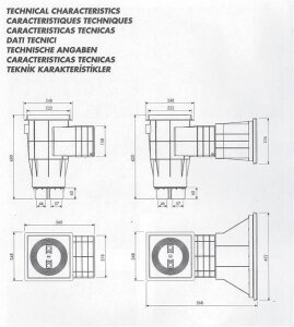 Meranus Breitmaulskimmer Oberflächenabsauger Länge 435 mm