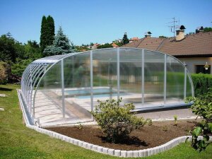 Vöroka Royal Schwimmbadüberdachung Breite 500 cm Höhe 220 cm