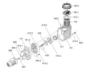 Speck Ersatzmotor für Badu Bettar 8 230 V
