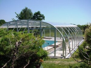 Vöroka Royal Schwimmbadüberdachung Breite 600 cm Höhe 240 cm