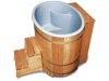 Sauna-Tauchbecken Kambala 112 x 79 x 101 (LxBxH) cm versiegelt mit Kunststoff-Einsatz blau