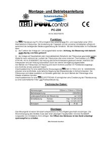 OSF Pool Control 230 Filtersteuerung