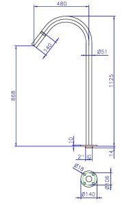 Schwallrohr Edelstahl V2A von Ideal