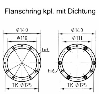 Zubehör Schwalldusche Classico Folienflansch für Einbausatz