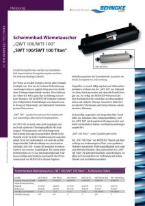 Behncke SWT 100-40 kW Niedertemperatur Wärmetauscher