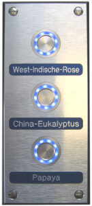 WDT Tasterplatte Namenschild Seitenbrausen