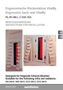 Zubehör Sentiotec ergonomische Rückenlehne VitaMy Linde