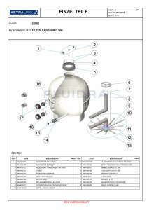 Astralpool Filterfinger Schlitzrohr 100 3/4" für Cantabric