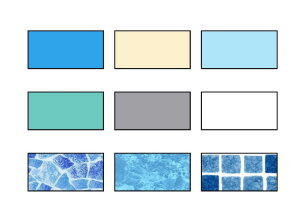 Schwimmbadauskleidung Ovalformbecken Höhe 1,50m Folienstärke 0,8 mm Toskana