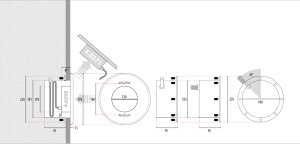 Wibre Einbautopf aus V4A-Edelstahl mit 1,5 m...