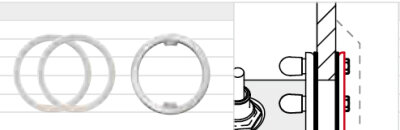 Wibre Druckflansch für dünnwandige Becken oder eingelegter Folie