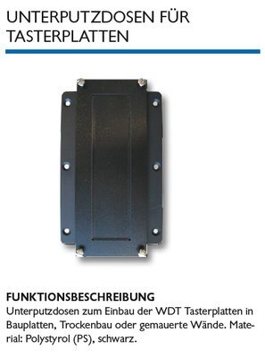 WDT Tastergehäuse 2-fach Unterputzgehäuse