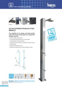 Solardusche Poseidon 30 l mit V2A-Sichtteil