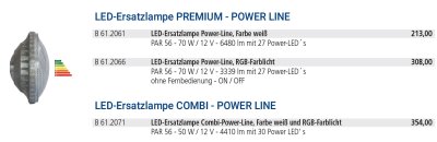 Aktion LED- Ersatzlampe Power Line weiß PAR 56 70 W