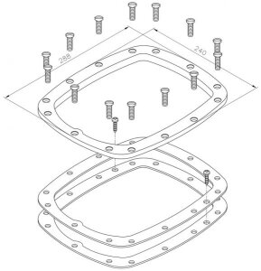 Astral Sprint Flanschsatz Kunststoff mit Dichtung